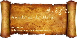 Andrási Ádám névjegykártya