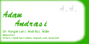 adam andrasi business card