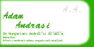adam andrasi business card